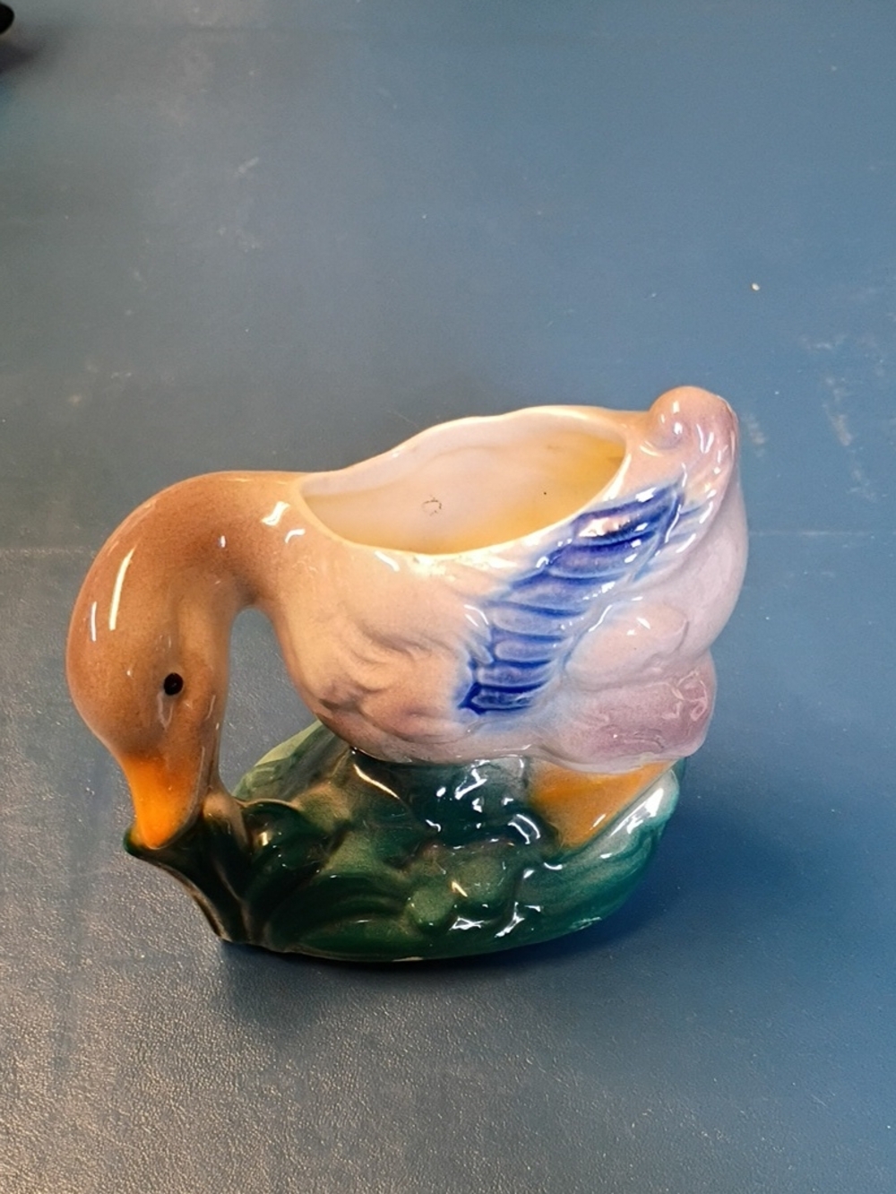 Ceramic Duck Planter - Multicolor Home Accent